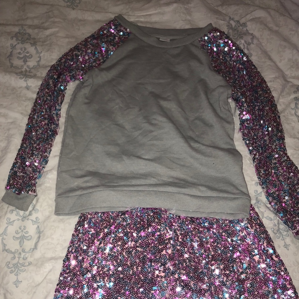Gymboree sparkly skirt and top set size L 10/12
